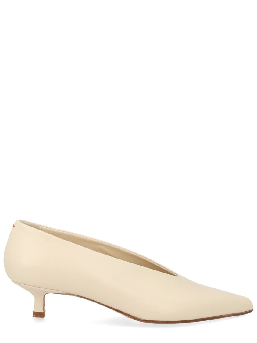Aeydē Pointed-Toe Décolleté Shoes In Smooth Nappa Leather