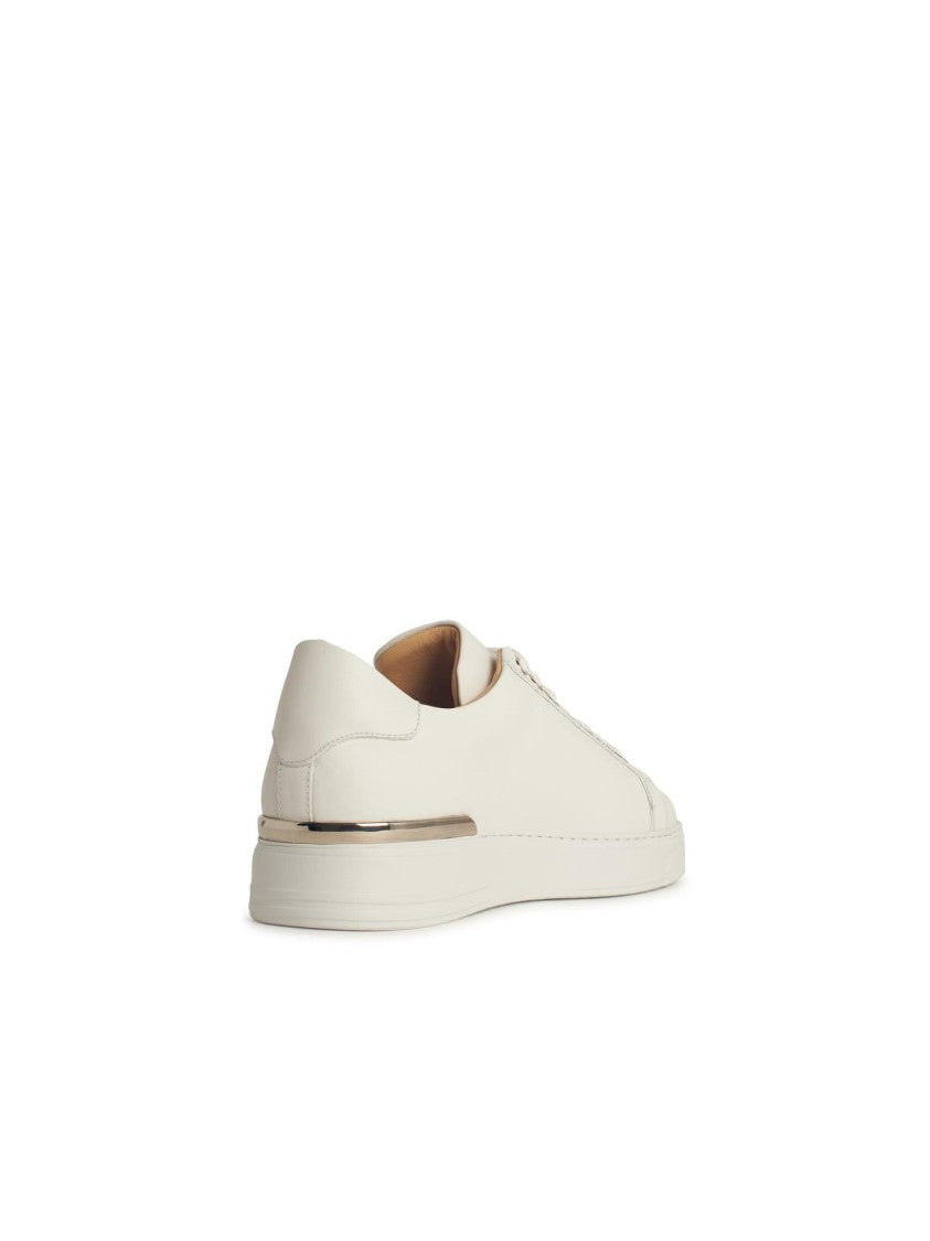 Philipp Plein Hexagon White Leather Sneakers