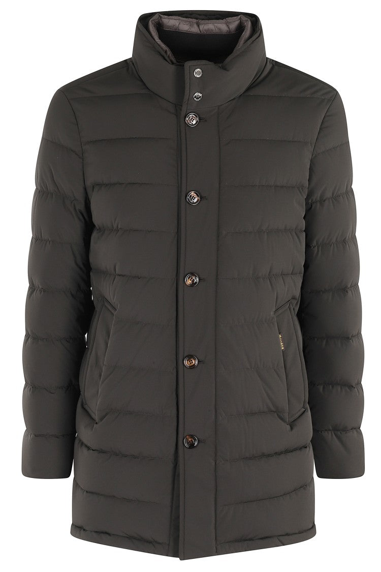 Moorer Quilted Dark Brown Down Jacket