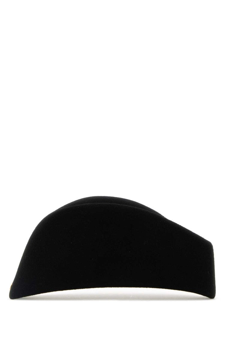 Valentino Garavani Black Wool Vlogo Signature Hat