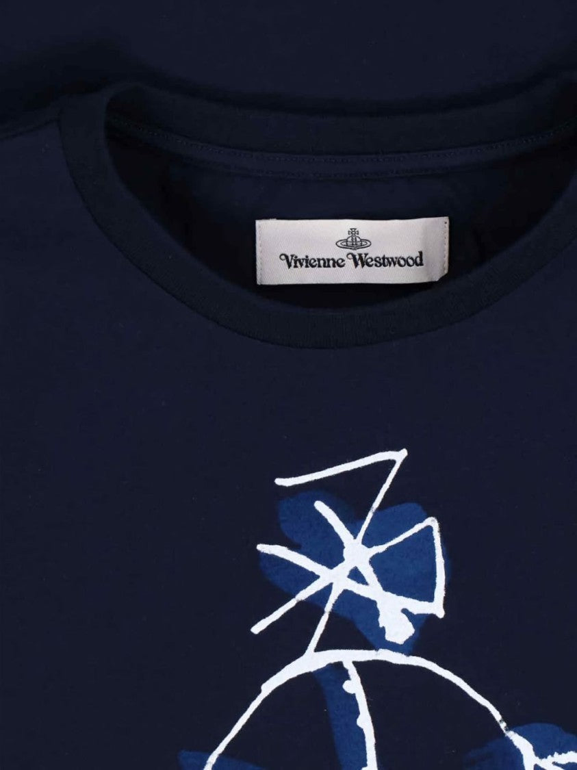 Vivienne Westwood Navy Blue Crew Neck T-Shirt