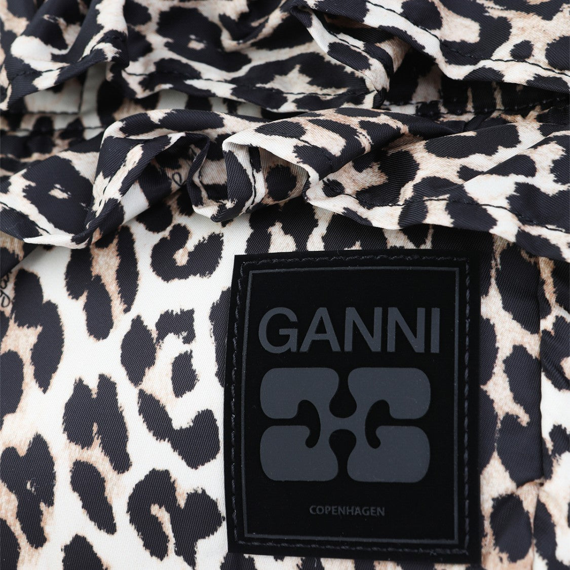 Ganni Leopard Print Satchel