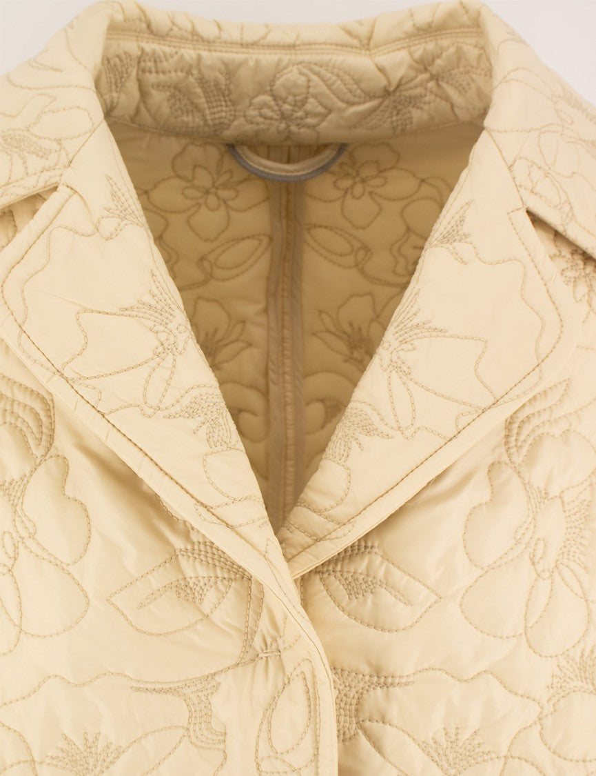 Ermanno Scervino Cut Jacket With Quilted Floral Detailing