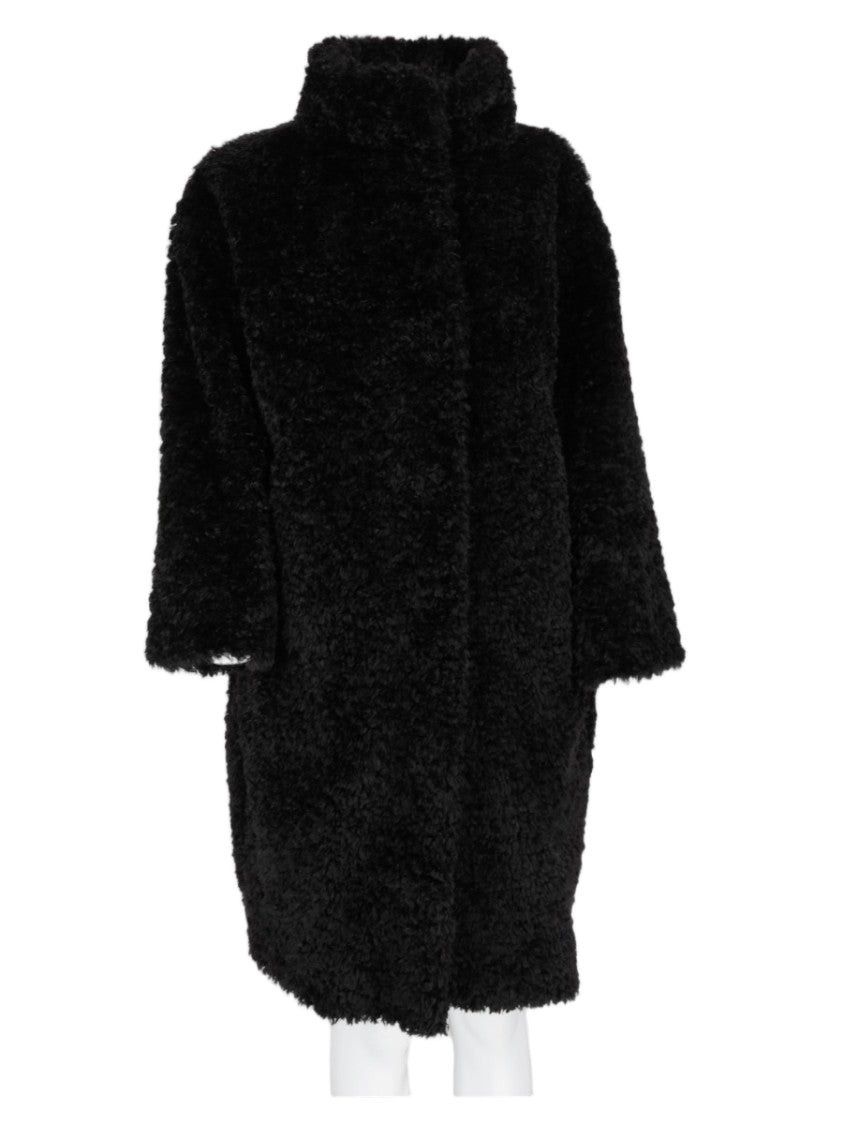 Herno Black Textured Loose Coat