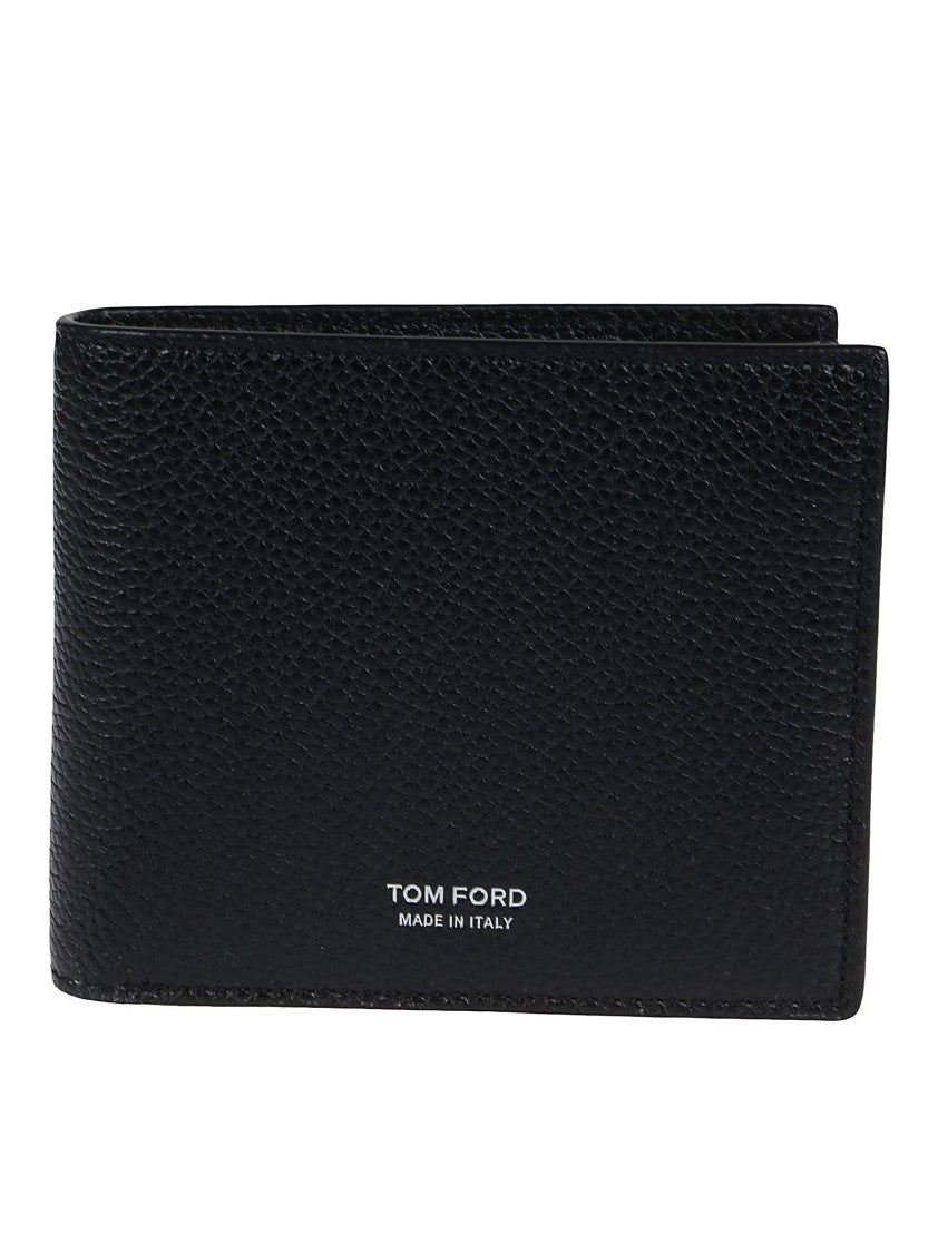 Tom Ford T Line Classic Compact Calf Leather Bifold Wallet