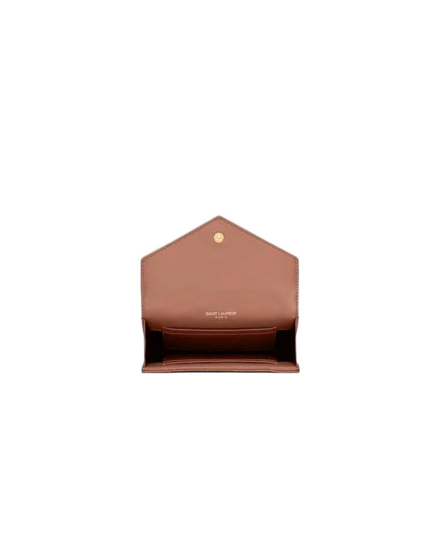 Saint Laurent Chevron Quilted Lambskin Leather Wallet