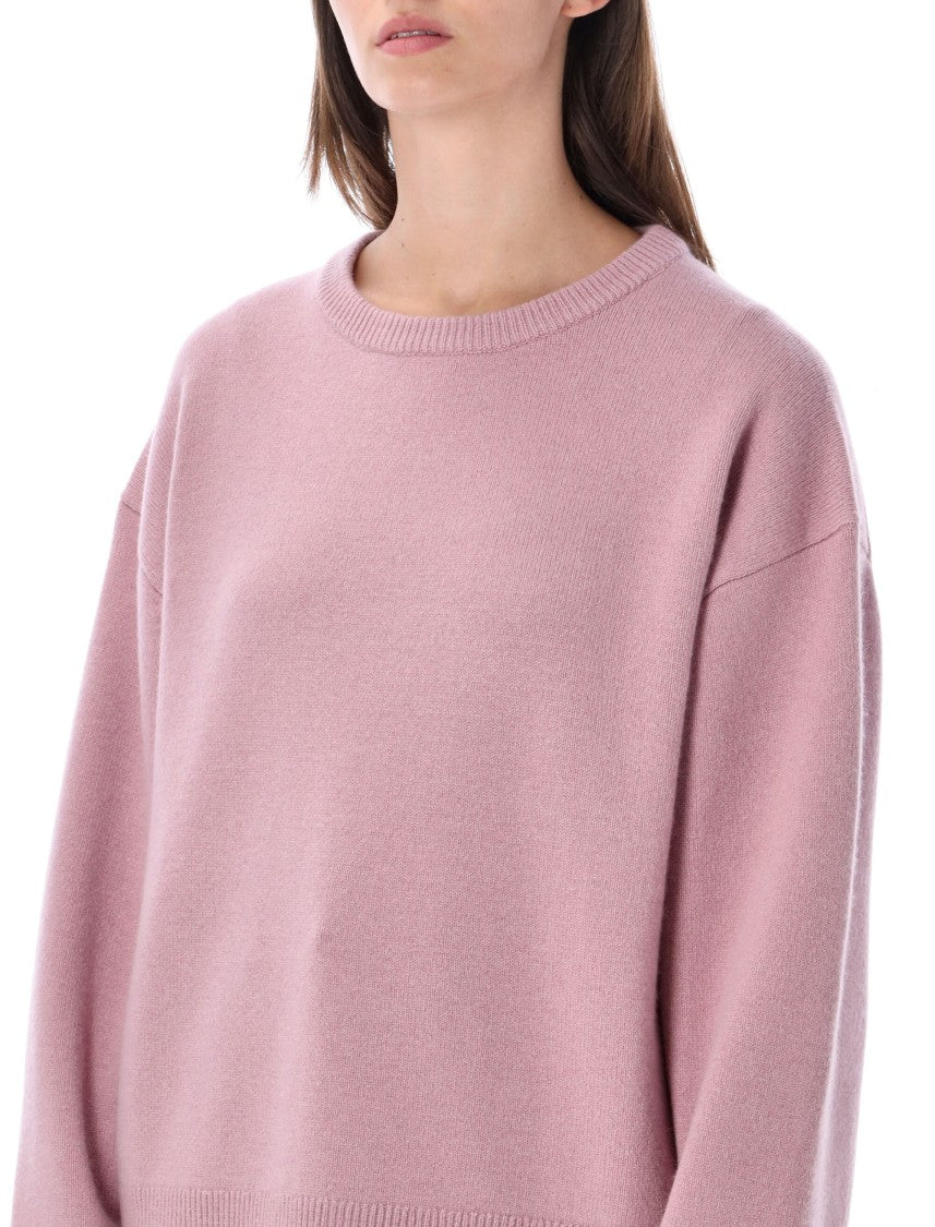 Extreme Cashmere Pink Mike Crewnwck Ribbed Crewneck Sweater
