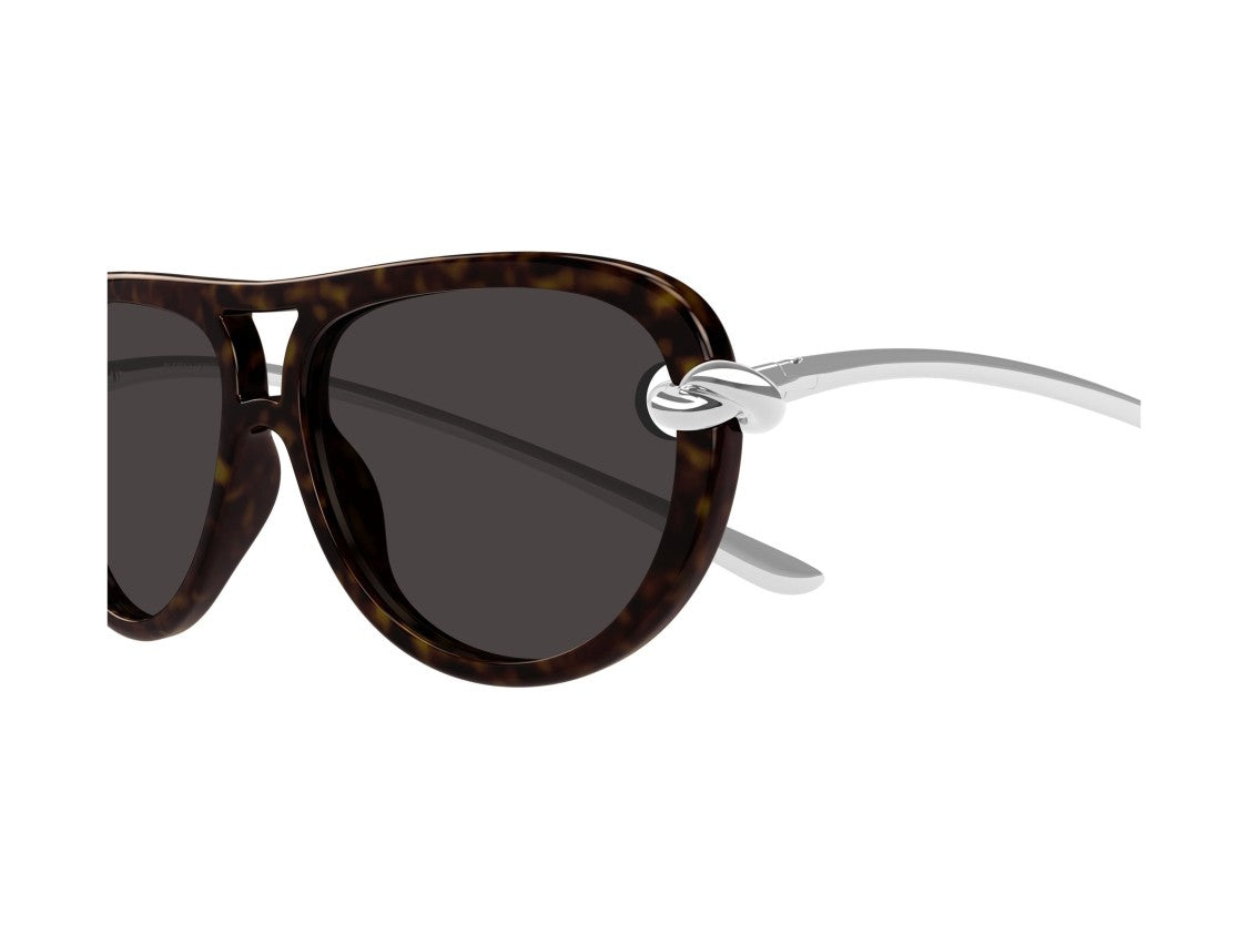 Bottega Veneta Bv1418s Aviator Tortoiseshell Sunglasses