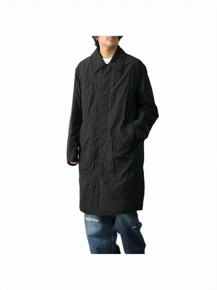 Our Legacy Long Black Coat With Classic Collar