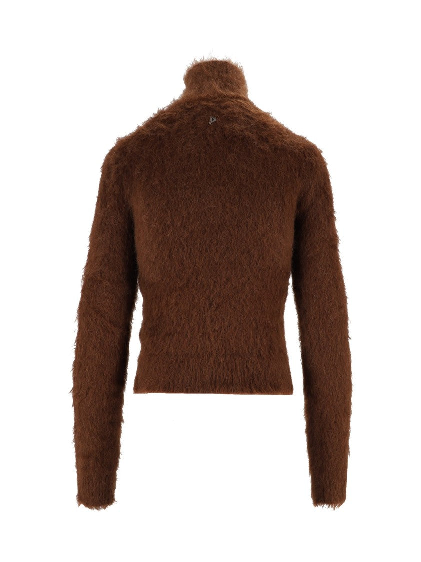 Dondup Deep Brown Dolcevita Textured Long-Sleeved Turtleneck