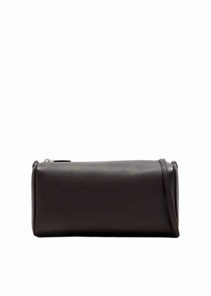 The Row Rectangular Shoulder Bag With Adjustable Strap And Zipper Closure