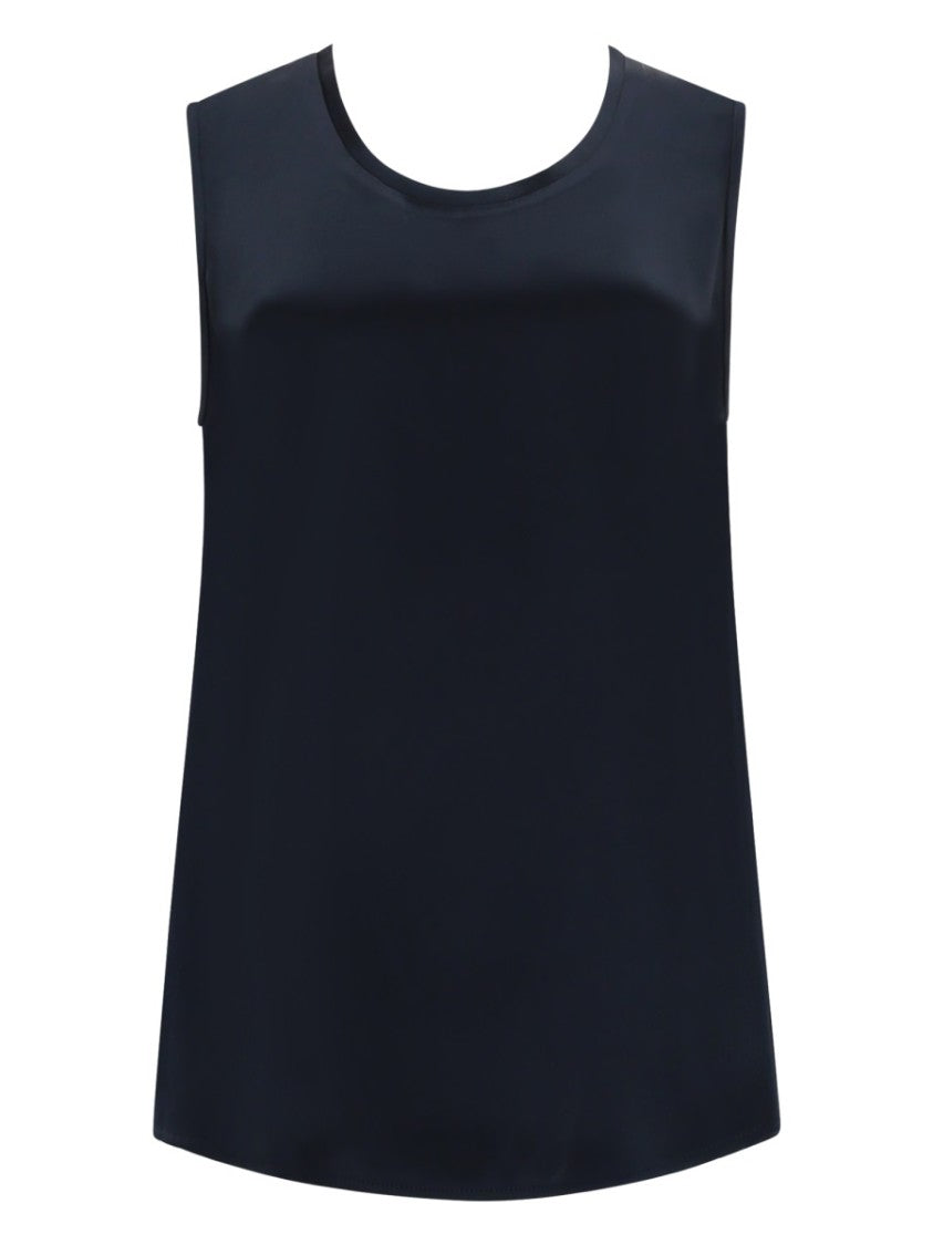 Max Mara Satin-Finished Sleeveless Top