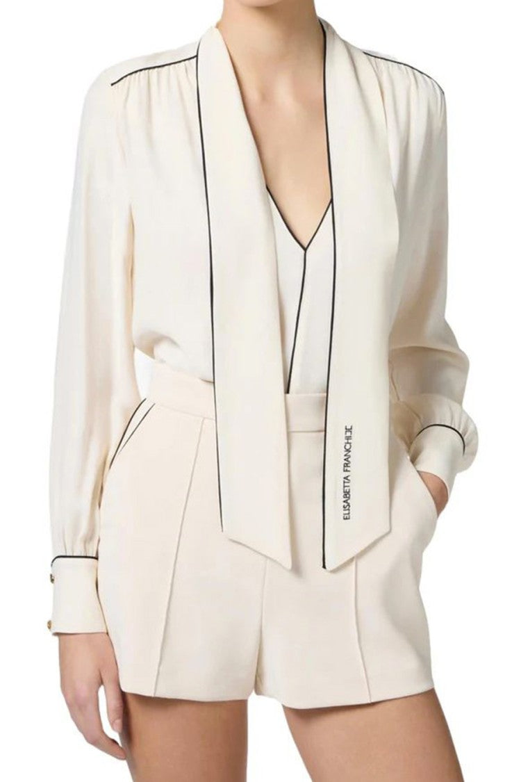 Elisabetta Franchi Silk Viscose Shirt With Flowing Silhouette