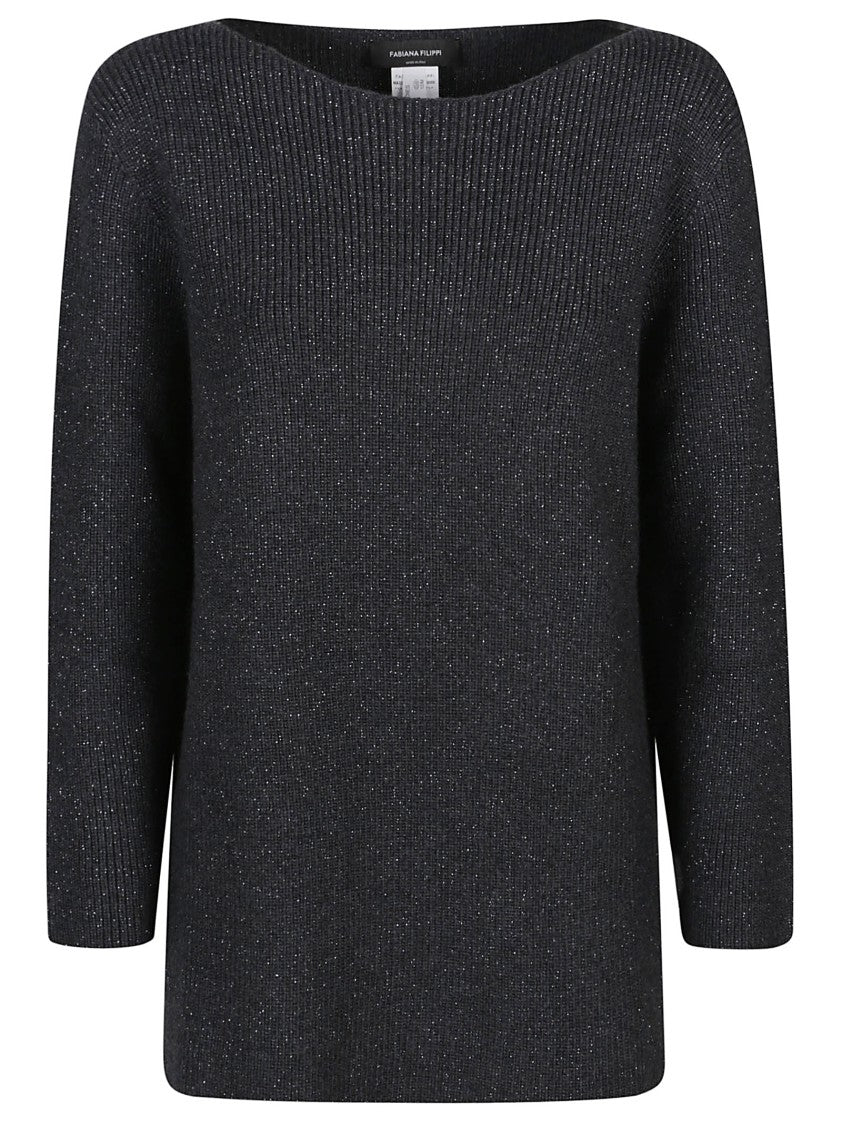 Fabiana Filippi Ribbed Virgin Wool Blend Sweater