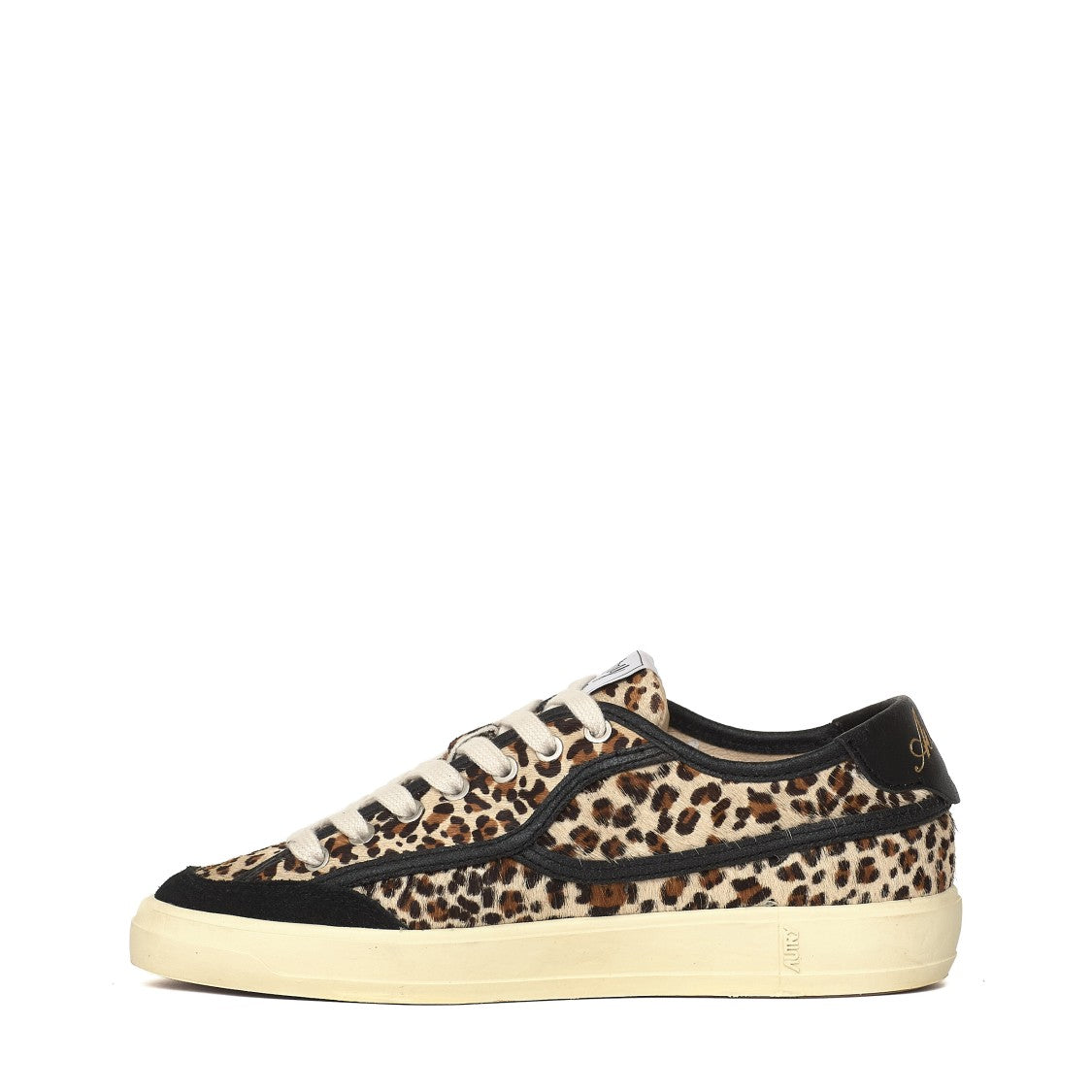 Autry Windscape Low Pony Crack Leather Low-Top Sneakers