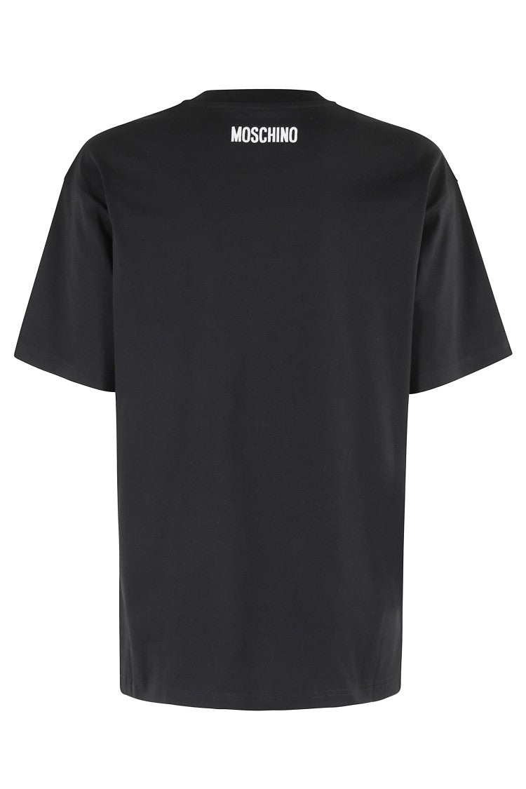 Moschino Oversized Black T-Shirt With Smiley® Collaboration