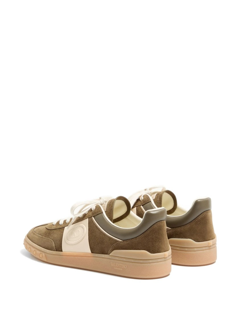 Valentino Low-Top Sneakers With Suede And Leather Panels