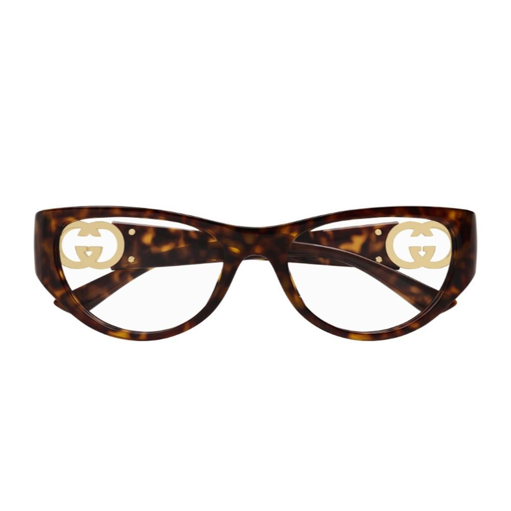 Gucci Gg1825o Emblem Line Cat-Eye Havana Optical Frame