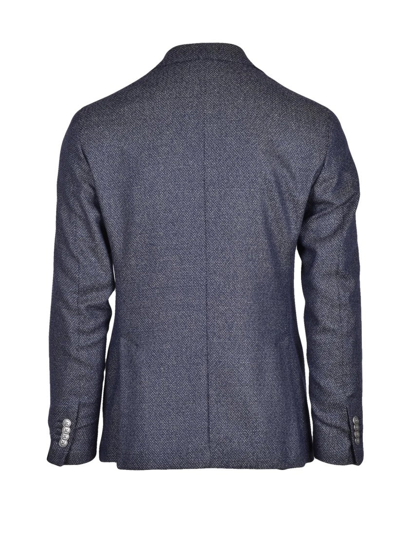 Luigi Bianchi Silk Wool Jacket - Blue