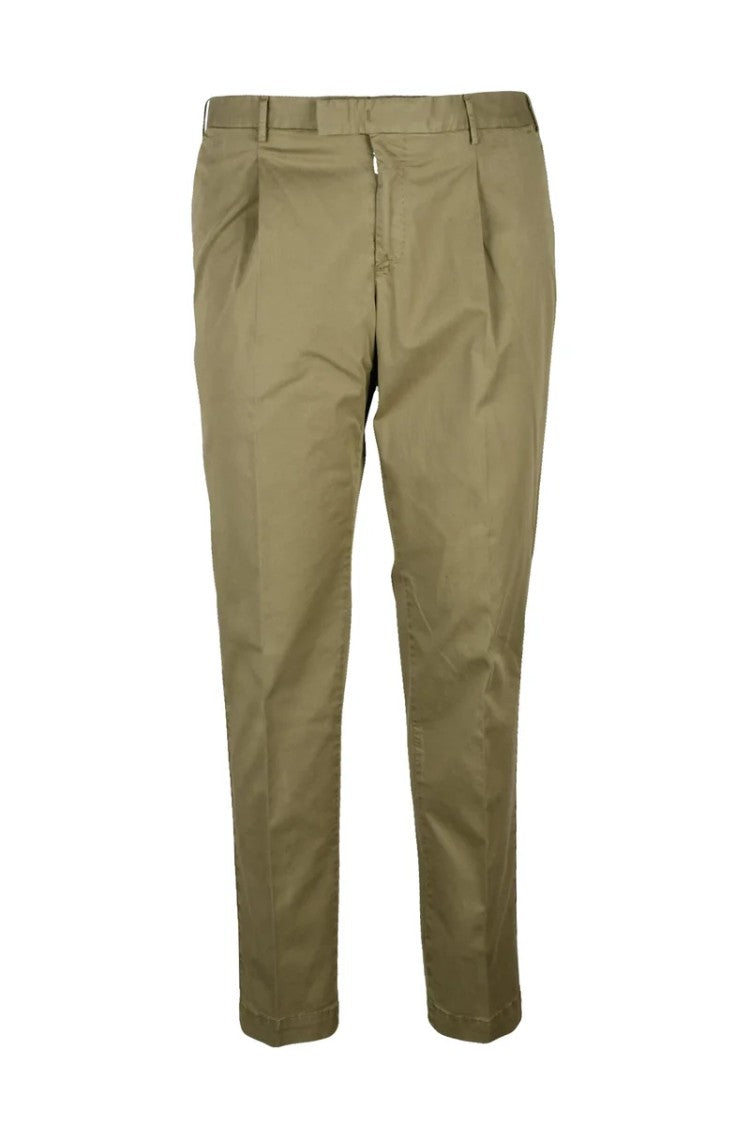 Pt Torino Stretch Trousers - Olive Green