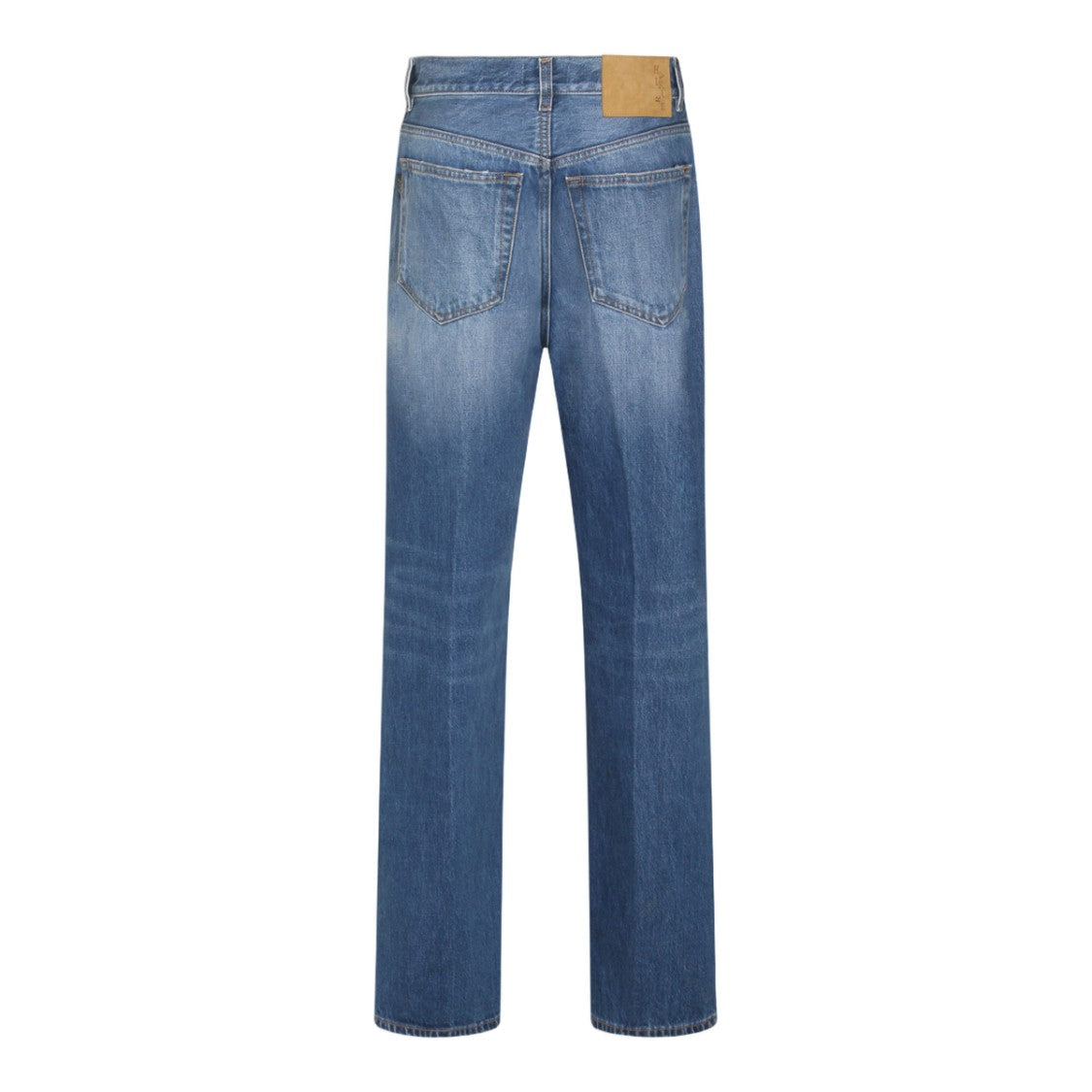 Haikure Medium Blue Straight-Leg Jeans With Subtle Fading