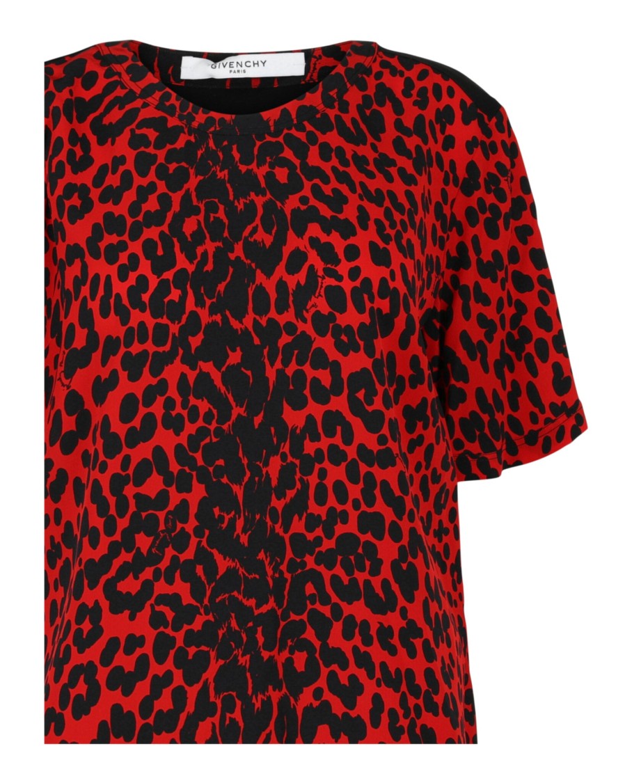 Givenchy Leopard Printed Silk Top