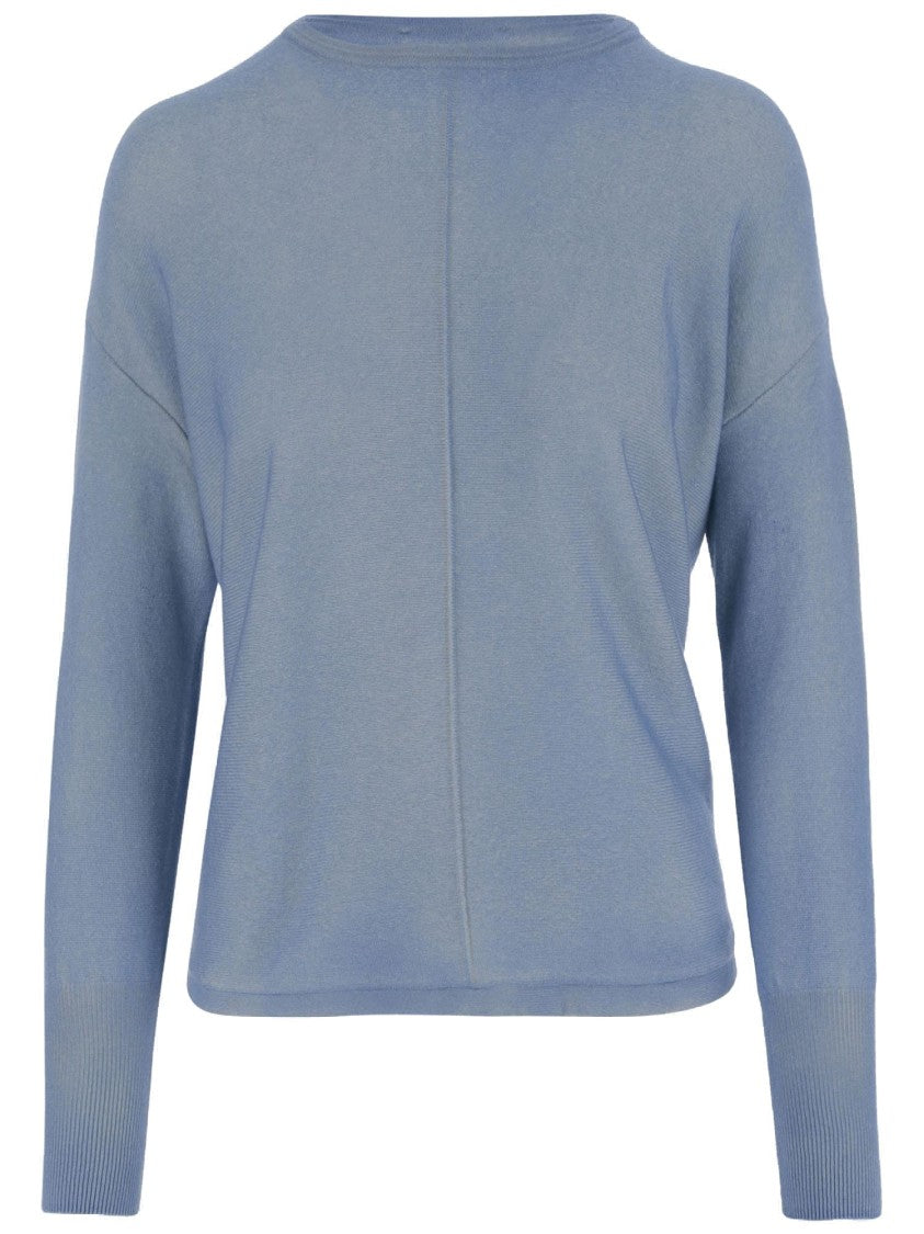 Oliver Lattughi Light Blue Cashmere Sweater With Crew Neck