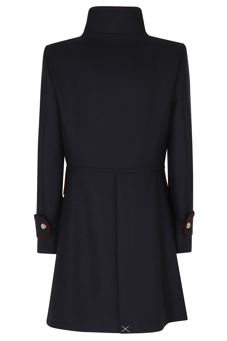 Fay Blue Virginia Campus Three-Hook Virgin Wool-Blend Coat