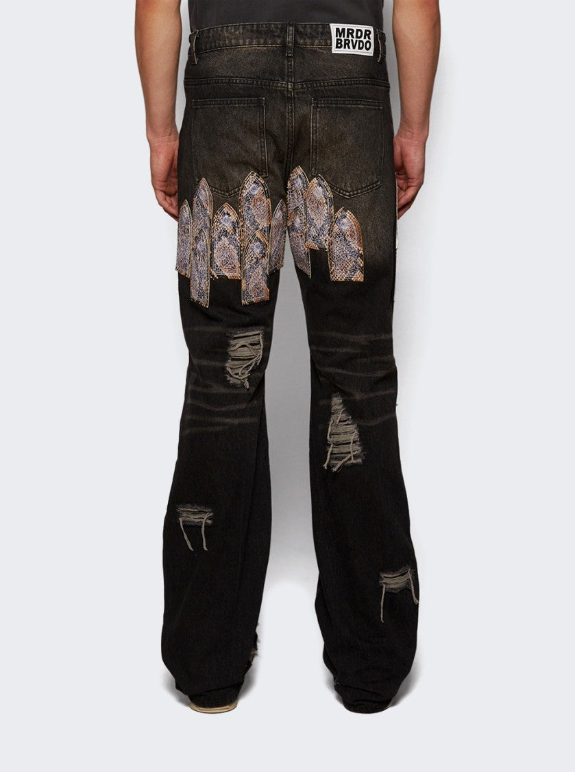 Who Decides War Patched Arch Mocha Jeans - Chestnut