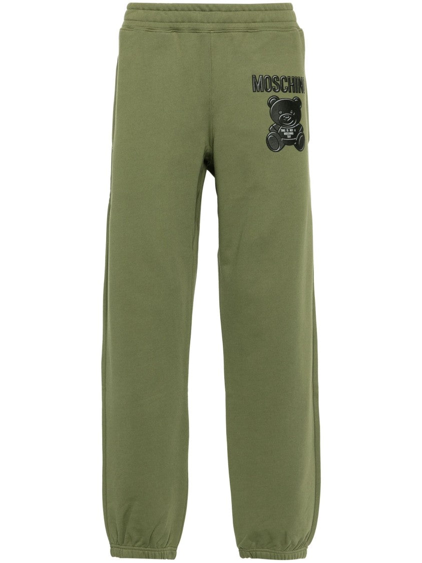 Moschino Relaxed Fit Green Jersey Pants