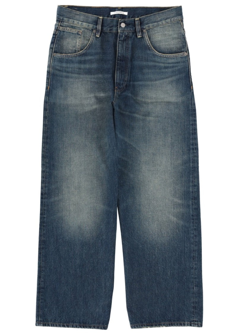 Sunflower Neutrals Faded Wash Super Wide Cotton Jeans