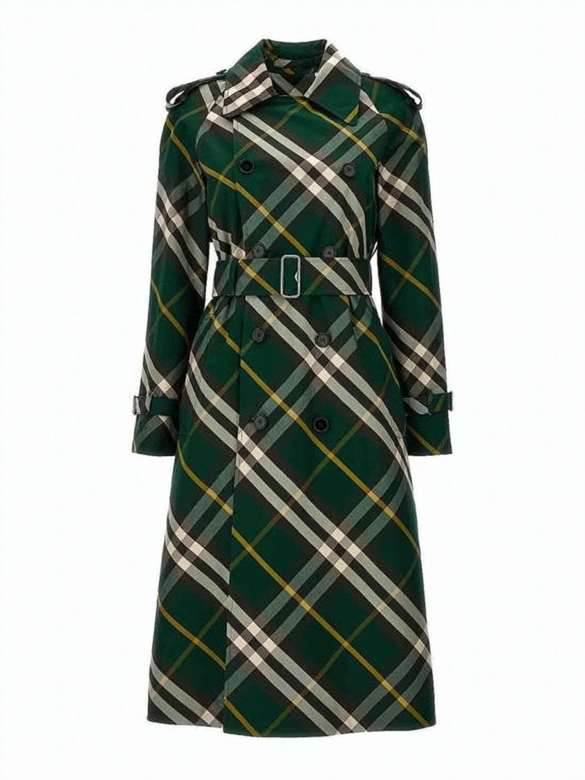 Burberry Double-Breasted Trench Coat With Belted Waist