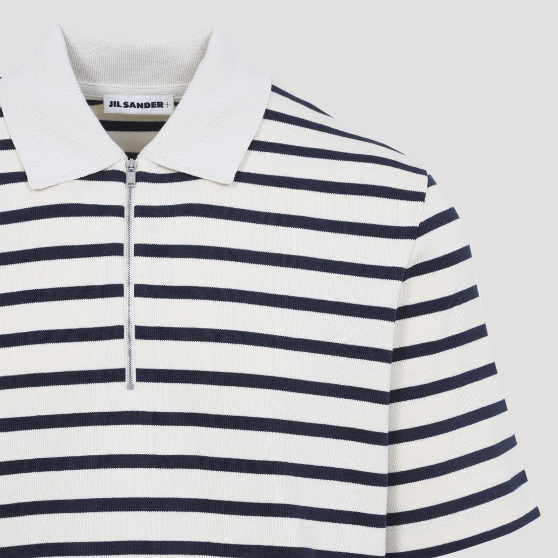 Jil Sander Blue And White Cotton T-Shirt