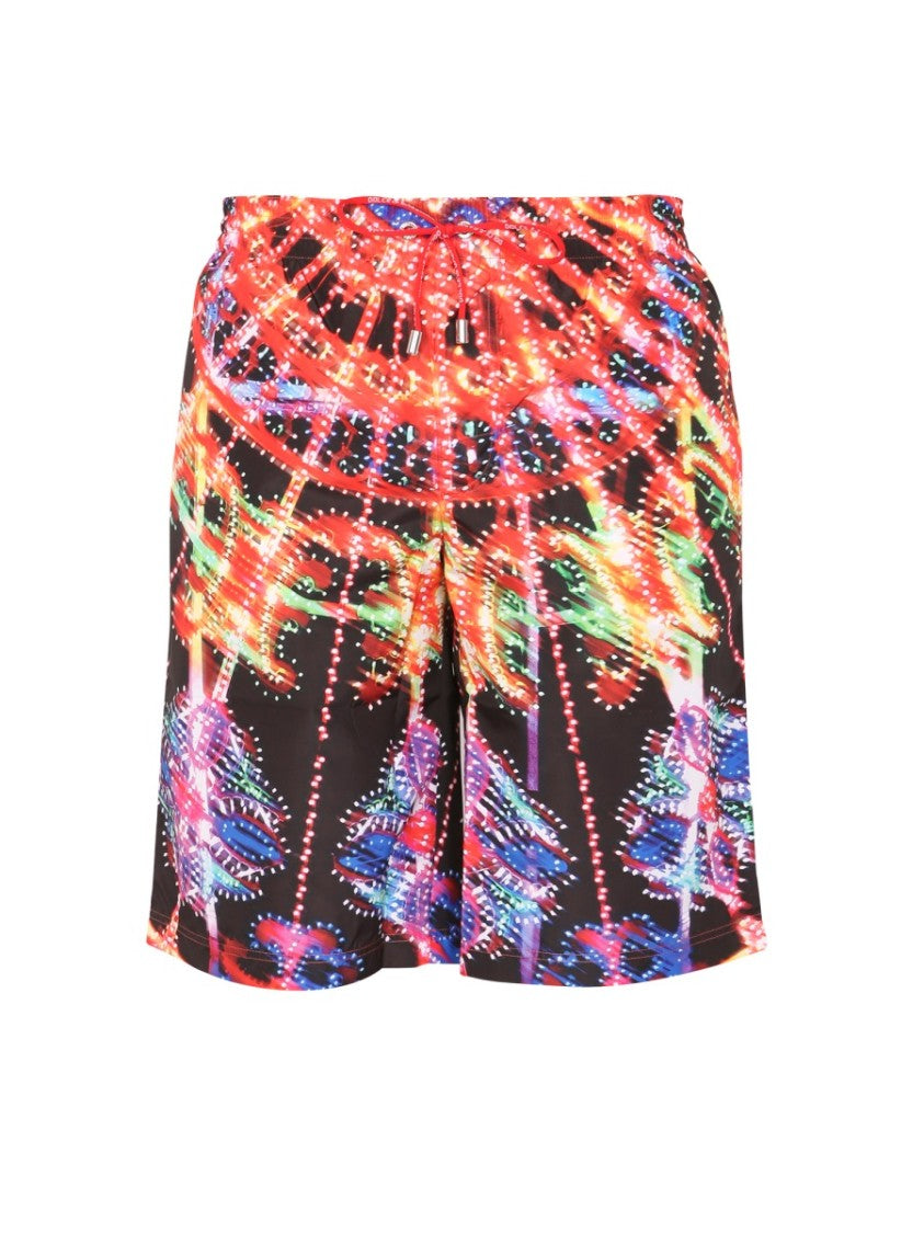 Dolce & Gabbana Long Swim Shorts With Abstract Pattern