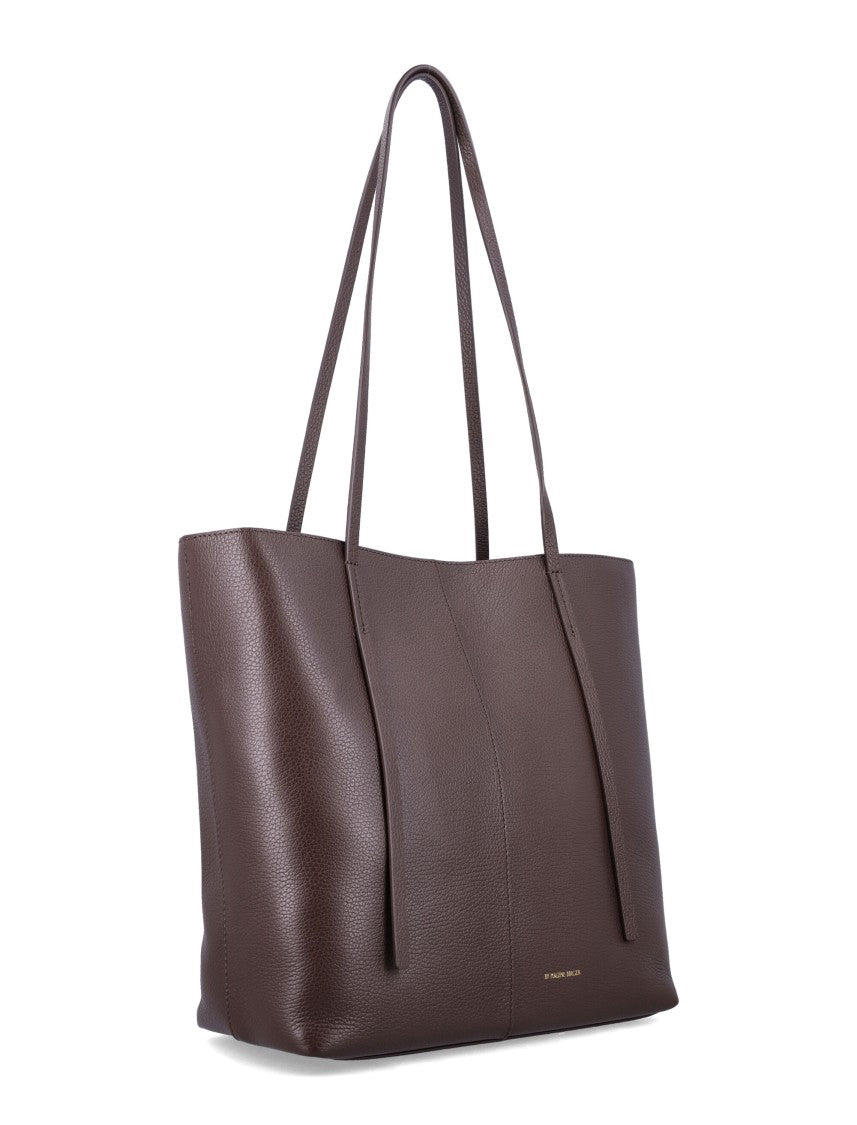 By Malene Birger Brown Abilso Leather Tote Bag