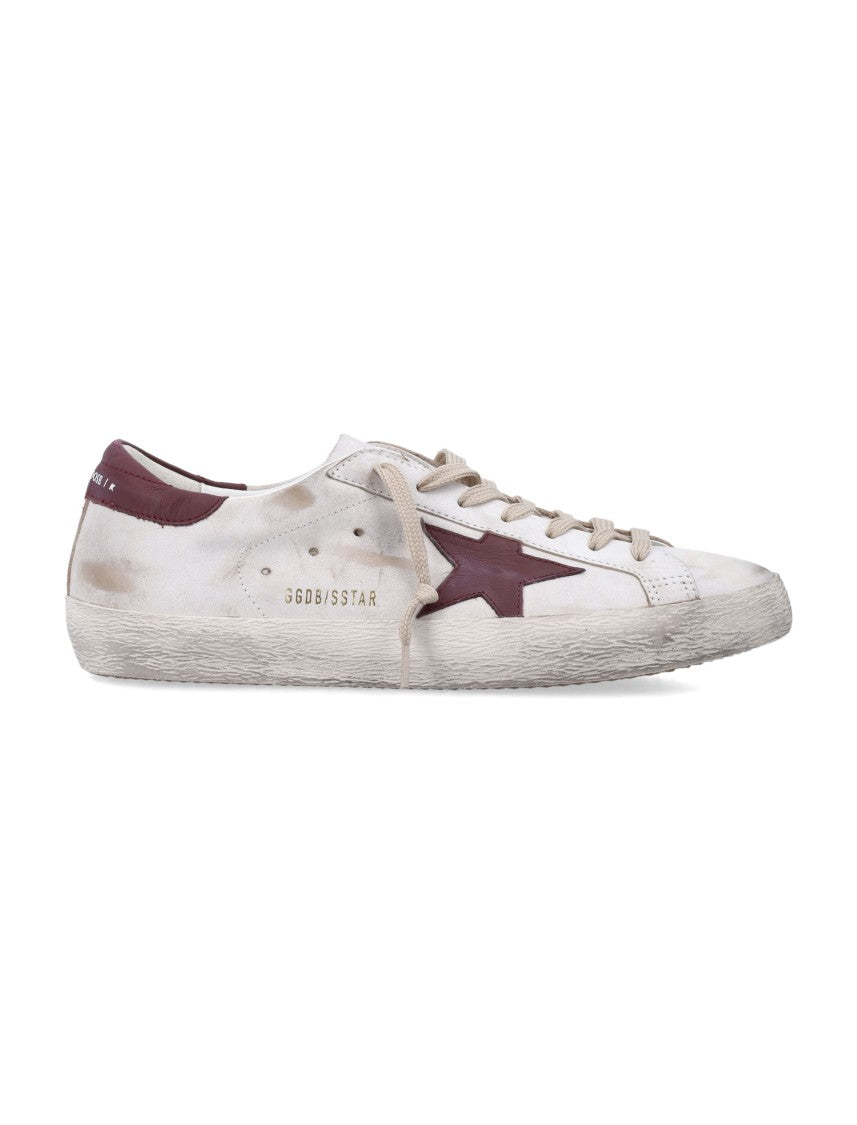 Golden Goose Distressed Leather Low-Top Sneakers With Iconic Star Patch