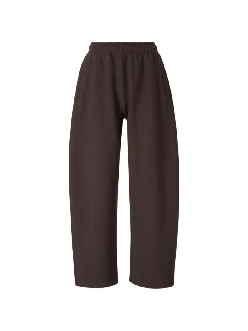 Jacquemus Cropped Smooth Elastic Waistband Wide-Leg Pants