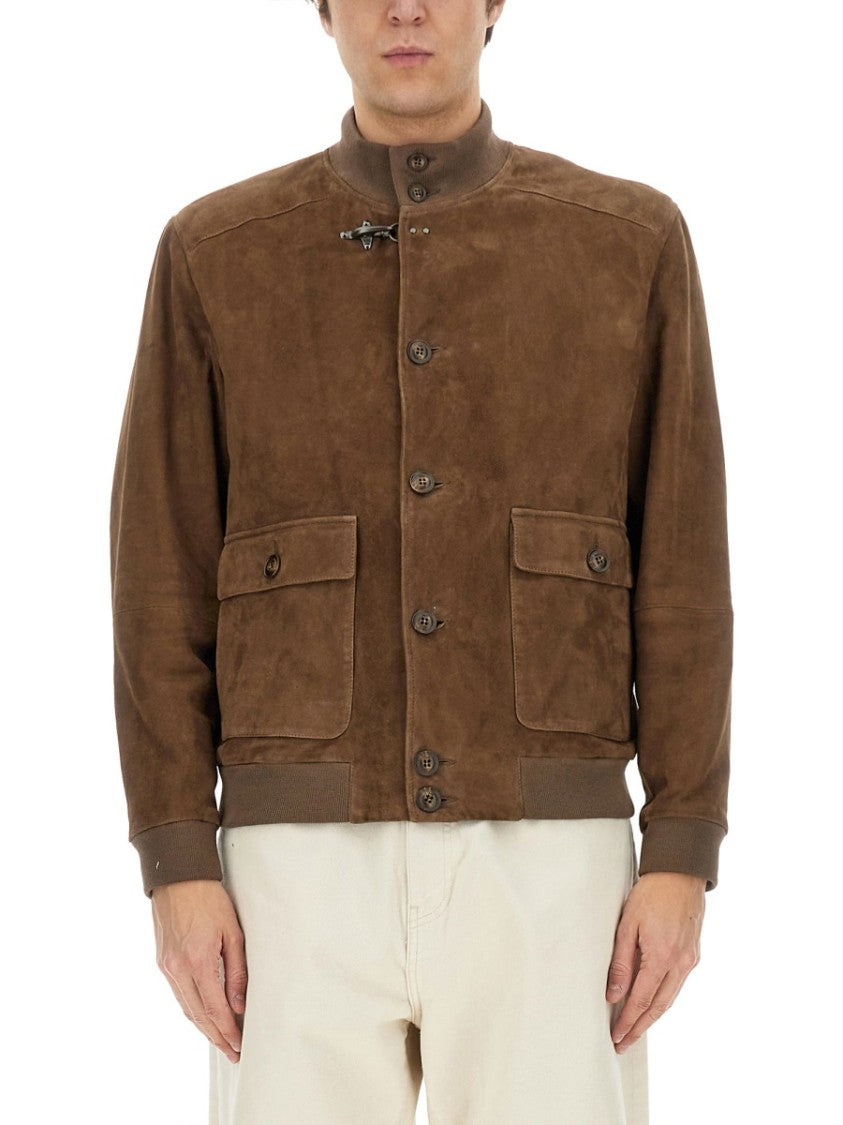Fay Brown Leather Jacket