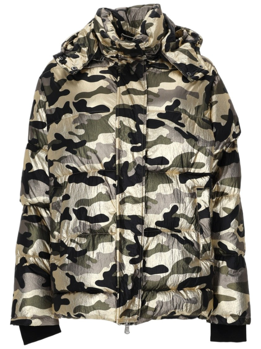 Canadian Classics Puffer Jacket With Camouflage Pattern And High Collar
