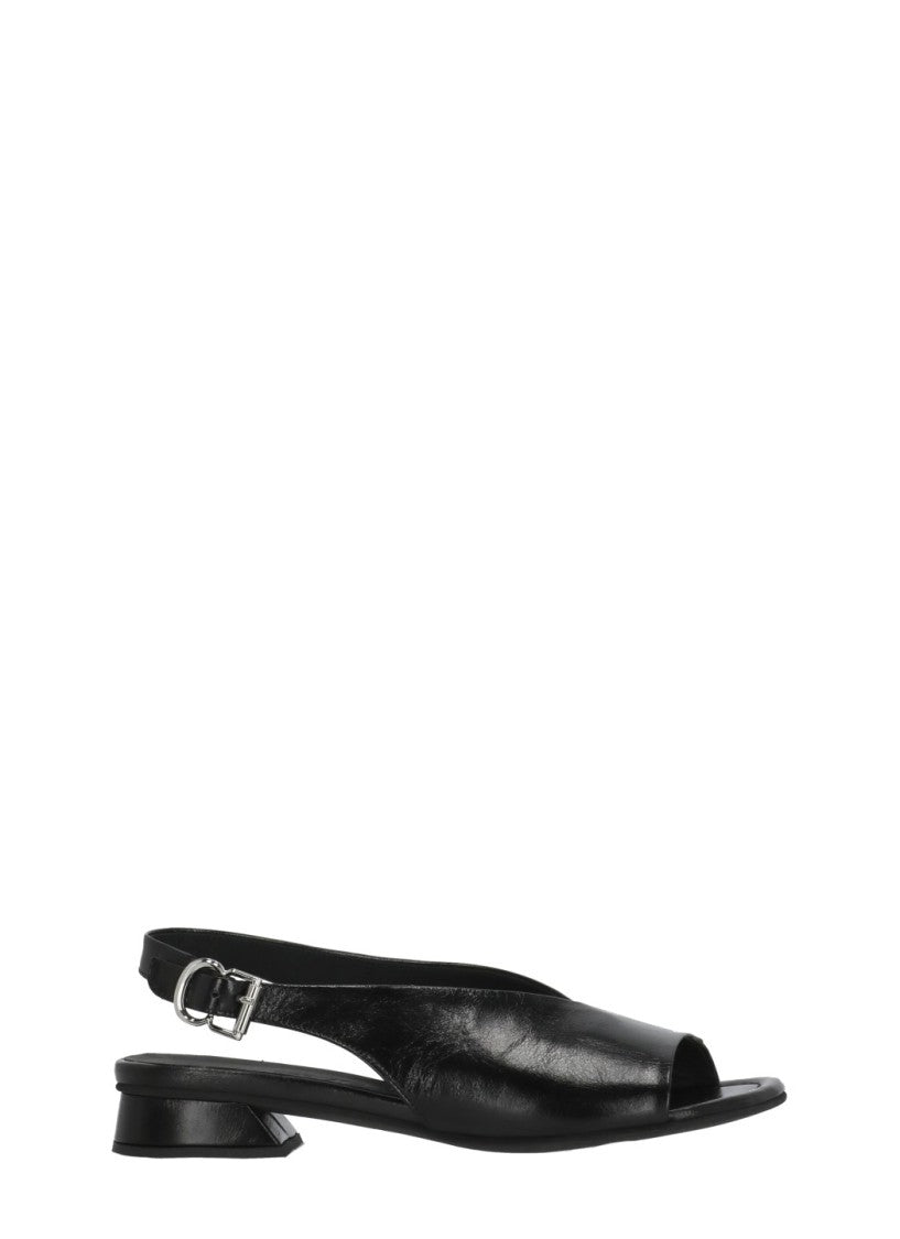 Poeve Black Christin Rear Strap Flats
