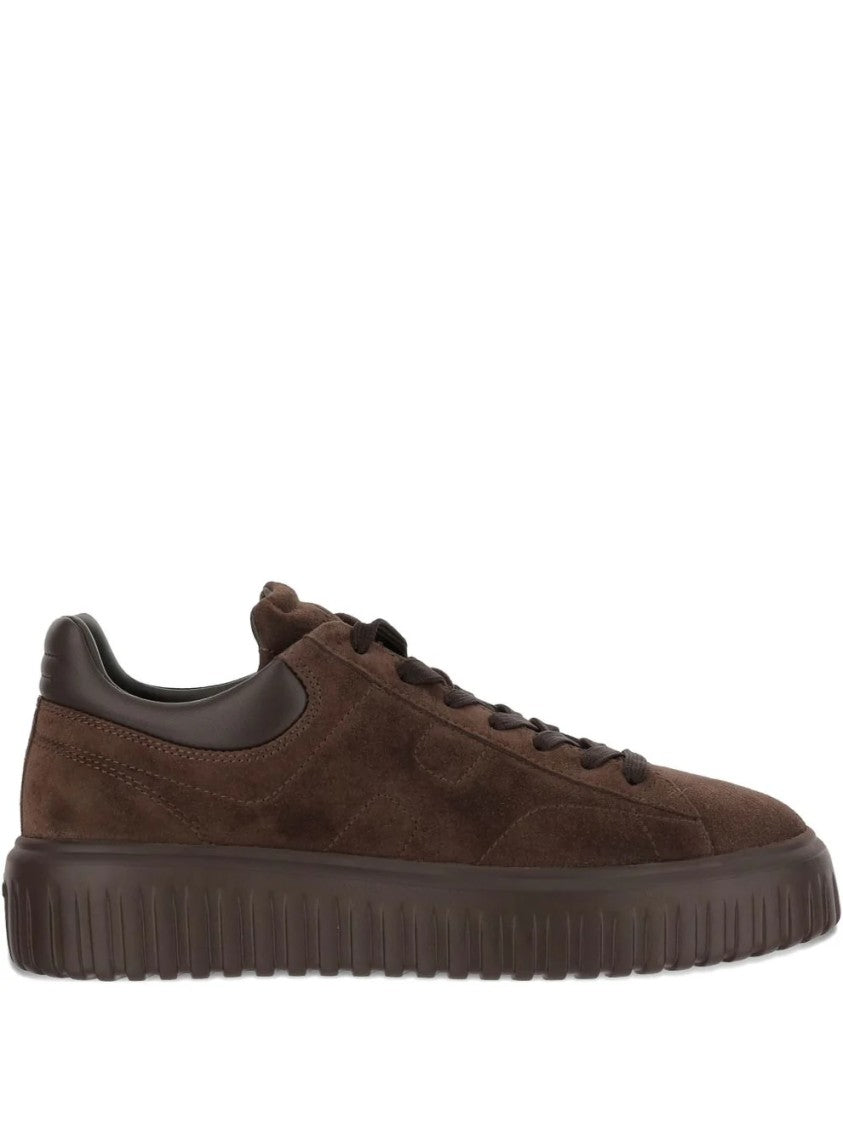 Hogan H-Stripes H Lace-Up Shoes With Calfskin Finish