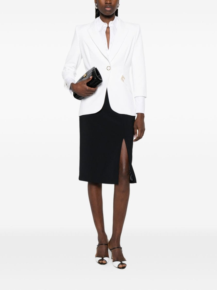 Elisabetta Franchi Tailored White Jacket