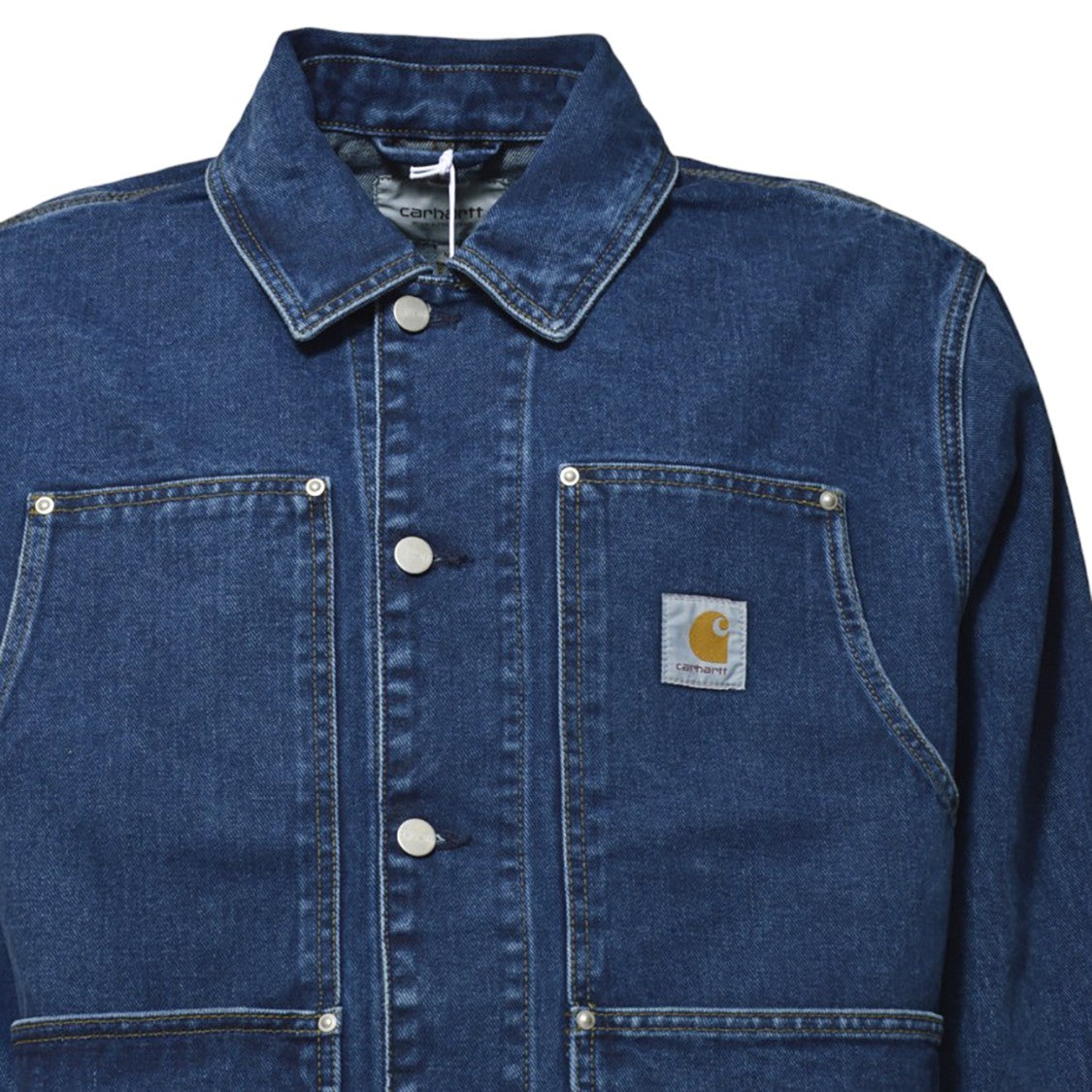 Carhartt Wip Boxy Single-Breasted Denim Jacket With Reinforced Pockets
