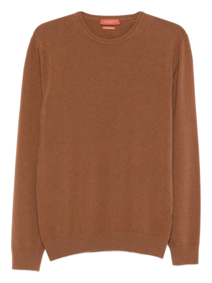 Daniele Fiesoli Brown Wool-Cashmere Blend Sweater