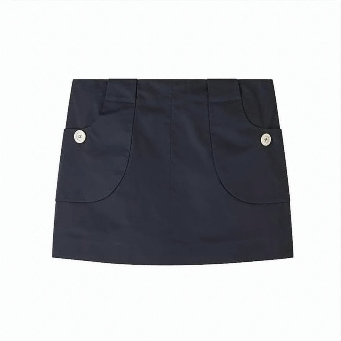A.P.C. Structured Cotton Mini Skirt With Front Patch Pockets