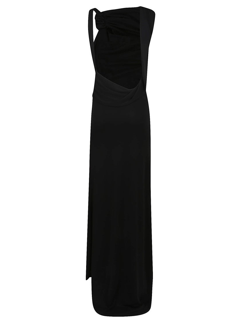 The Andamane Black Evening Dress With Open Back