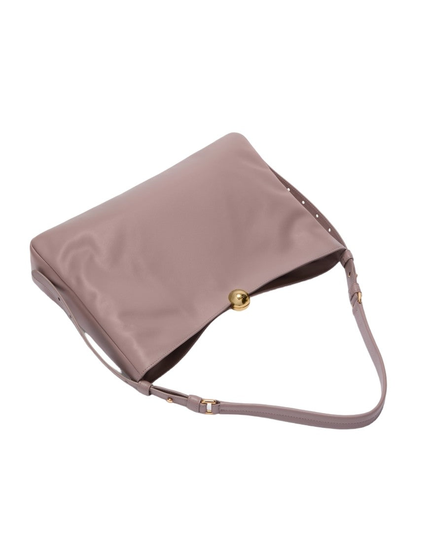 Furla Sfera Soft L Leather Shoulder Bag, Dove Grey