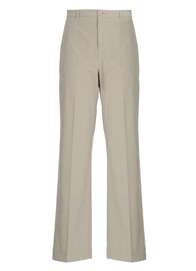 Briglia 1949 Beige Lutetigw Cotton Wide-Leg Pants