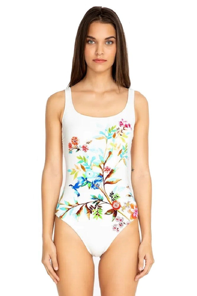 Johnny Was Lei Floral Tank Suit - Csw5022bu