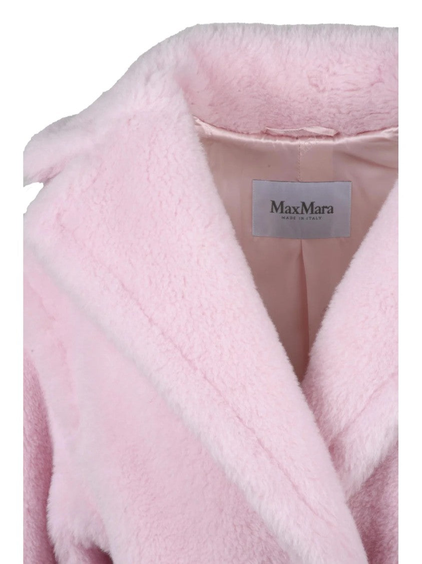Max Mara Lightweight Alpaca-Blend Coat With Wide Lapel Collar